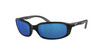 Close Up View of Costa Del Mar Brine Unisex Sunglasses Black Gray/Polarized Blue Mirror 580P 59mm Alternate 1
