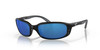 Top View of Costa Del Mar Brine Unisex Sunglasses Black Gray/Polarized Blue Mirror 580P 59mm Alternate 1