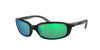 Close Up View of Costa Del Mar Brine Unisex Sunglass Black Gray/Polarized Green Mirror 580G 59 mm Alternate 1