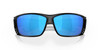 Close Up View of Costa Del Mar Cat Cay Unisex Sunglasses in Black/Polarized Blue Mirror 580G 61mm
