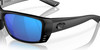 Top View of Costa Del Mar Cat Cay Unisex Sunglasses in Black/Polarized Blue Mirror 580G 61mm