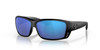 Top View of Costa Del Mar Cat Cay Unisex Sunglasses in Black/Polarized Blue Mirror 580G 61mm Alternate 1