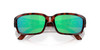 Close Up View of Costa Del Mar Caballito Sunglass Tortoise/Polarized Green Mirror 580G GLASS 59mm