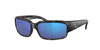 Close Up View of Costa Del Mar Caballito Sunglass in Tiger Shark/Polarized Blue Mirror 580G 59 mm Alternate 1