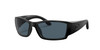 Close Up View of Costa Del Mar Corbina Unisex Designer Sunglasses Black/Polarized Gray 580P 62 mm Alternate 1