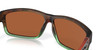 Profile View of Costa Del Mar Cut Sunglasses in Tortoise Havana/Polarized Green Mirror 580P 60mm Alternate 1