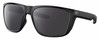 Profile View of Costa Del Mar Ferg Designer Polarized Sunglasses with Custom Cut Smoke Grey Lenses in Matte Black Unisex Panthos Full Rim Acetate 59 mm