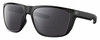Profile View of Costa Del Mar Ferg Designer Polarized Reading Sunglasses with Custom Cut Powered Smoke Grey Lenses in Matte Black Unisex Panthos Full Rim Acetate 59 mm