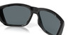 Profile View of Costa Del Mar Ferg Unisex Panto Sunglasses Black/Polarized Blue Mirror 580P 59mm Alternate 1