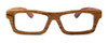 Specs of Wood Designer Wooden Eyewear Made in the USA "The Three Tree Exec" in Sandal Wood (Sandal Brown) :: Custom Left & Right Lens