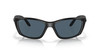 Front View of Costa Del Mar Fisch Unisex Sunglasses in Black Blackout/Polarized Gray 580P 64mm