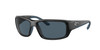 Close Up View of Costa Del Mar Fantail Unisex Designer Sunglasses Black/Polarized Gray 580P 59 mm Alternate 1