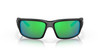 Front View of Costa Del Mar Fantail Unisex Sunglass in Black/Polarized Green Mirror 580P 59 mm