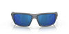 Front View of Costa Del Mar Fantail Unisex Sunglass Gray Black/Polarized Blue Mirror 580P 59mm
