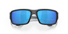 Close Up View of Costa Del Mar Fantail Unisex Sunglass Black Gray/Polarized Blue Mirror 580G 59mm