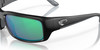 Top View of Costa Del Mar Fantail Unisex Sunglass in Black/Polarized Green Mirror 580G 59 mm