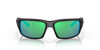Front View of Costa Del Mar Fantail Sunglasses Black Blackout/Polarized Green Mirror 580G 59mm