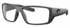 Profile View of Costa Del Mar Fantail Pro Designer Reading Eye Glasses in Matte Gray Black Unisex Rectangular Full Rim Acetate 60 mm