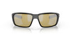Front View of Costa Del Mar Fantail Pro Sunglass Black/Polarized Silver Mirror 580G GLASS 60mm