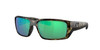 Close Up View of Costa Del Mar Fantail Pro Sunglass Gray Wetland/Polarized Green Mirror 580G 60mm Alternate 1
