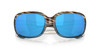 Close Up View of Costa Del Mar Gannet Womens Sunglass Brown Wahoo/Polarized Blue Mirror 580G 58mm