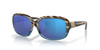 Top View of Costa Del Mar Gannet Womens Sunglass Brown Wahoo/Polarized Blue Mirror 580G 58mm Alternate 1