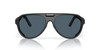 Front View of Costa Del Mar Grand Catalina Unisex Sunglasses in Black/Polarized Gray 580P 59mm