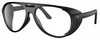 Profile View of Costa Del Mar Grand Catalina Designer Reading Eye Glasses in Matte Black Unisex Pilot Full Rim Acetate 59 mm