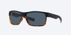 Profile View of Costa Del Mar Half Moon Unisex Sunglass Black Tortoise/Polarized Gray 580P 60 mm
