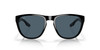Front View of Costa Del Mar Irie Unisex Panto Designer Sunglass Black/Polarized Gray 580P 55mm