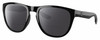 Profile View of Costa Del Mar Irie Designer Polarized Reading Sunglasses with Custom Cut Powered Smoke Grey Lenses in Shiny Black Unisex Panthos Full Rim Acetate 55 mm