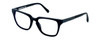 Parkman Handcrafted Eyeglasses Bradfield in Matte-Black with Denim ; Made in the USA :: Custom Left & Right Lens