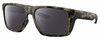Profile View of Costa Del Mar Lido Designer Polarized Sunglasses with Custom Cut Smoke Grey Lenses in Matte Gray Brown Clear Crystal Wetlands Unisex Square Full Rim Acetate 57 mm