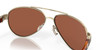 Profile View of Costa Del Mar Loreto Women Pilot Sunglasses Rose Gold/Polarized Copper 580P 56mm Alternate 1