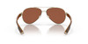 Front View of Costa Del Mar Loreto Women Pilot Sunglasses Rose Gold/Polarized Copper 580P 56mm Alternate 1