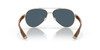 Front View of Costa Del Mar Loreto Women's Pilot Sunglasses Rose Gold/Polarized Gray 580P 56mm Alternate 1