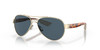 Profile View of Costa Del Mar Loreto Women's Pilot Sunglasses Rose Gold/Polarized Gray 580P 56mm