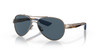 Top View of Costa Del Mar Loreto Womens Pilot Sunglasses Gold Pearl/Polarized Gray 580P 56mm Alternate 1
