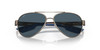 Close Up View of Costa Del Mar Loreto Womens Pilot Sunglasses Gold Pearl/Polarized Gray 580P 56mm