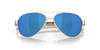 Close Up View of Costa Del Mar Loreto Womens Sunglasses Rose Gold/Polarized Blue Mirror 580P 56mm