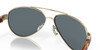 Profile View of Costa Del Mar Loreto Womens Sunglasses Rose Gold/Polarized Blue Mirror 580P 56mm Alternate 1