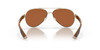 Front View of Costa Del Mar Loreto Pilot Sunglasses Rose Gold/Polarized Green Mirror 580P 56mm Alternate 1
