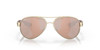 Front View of Costa Del Mar Loreto Sunglass Rose Gold/Polarized Copper Silver Mirror 580P 56mm