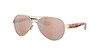 Close Up View of Costa Del Mar Loreto Sunglass Rose Gold/Polarized Copper Silver Mirror 580P 56mm Alternate 1