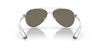 Front View of Costa Del Mar Loreto Women Sunglass Silver/Polarized Blue Mirror 580G Glass 56mm Alternate 1
