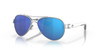 Top View of Costa Del Mar Loreto Women Sunglass Silver/Polarized Blue Mirror 580G Glass 56mm Alternate 1