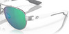 Top View of Costa Del Mar Loreto Women's Sunglasses Silver/Polarized Green Mirror 580G 56 mm