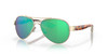 Profile View of Costa Del Mar Loreto Sunglasses Rose Gold/Polarized Green Mirror 580G GLASS 56mm