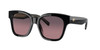 Close Up View of Costa Del Mar Nusa Cat Eye Sunglass Black Gold/Polarized Rose Gradient 580G 54mm Alternate 1