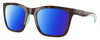 Profile View of Costa Del Mar Panga Designer Polarized Sunglasses with Custom Cut Blue Mirror Lenses in Shiny Tortoise Havana White Seafoam Green Ladies Cat Eye Full Rim Acetate 56 mm